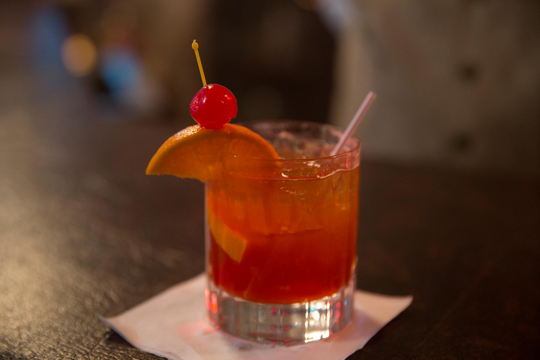 Buckhorn Supper Club Old Fashioned Close-up on Bar